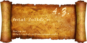 Antal Zoltán névjegykártya